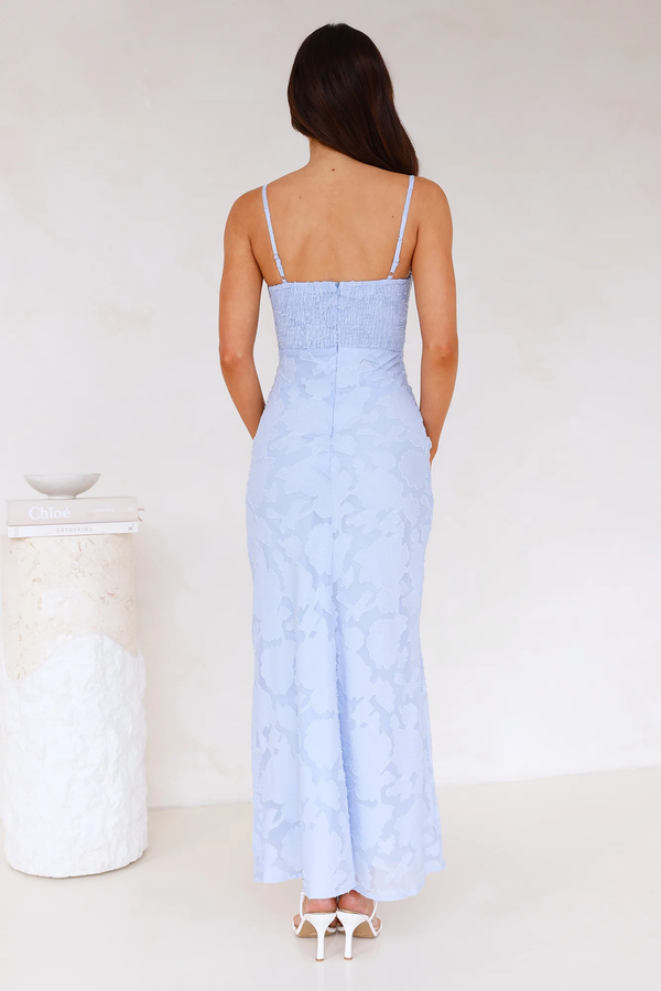 Fresh Rosebud Maxi Dress Blue