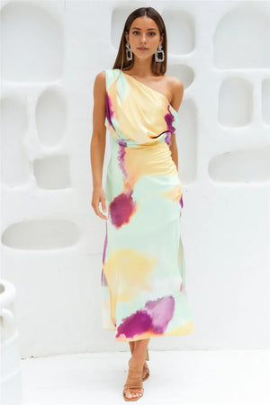 Talk To Me Midi Dress Multi